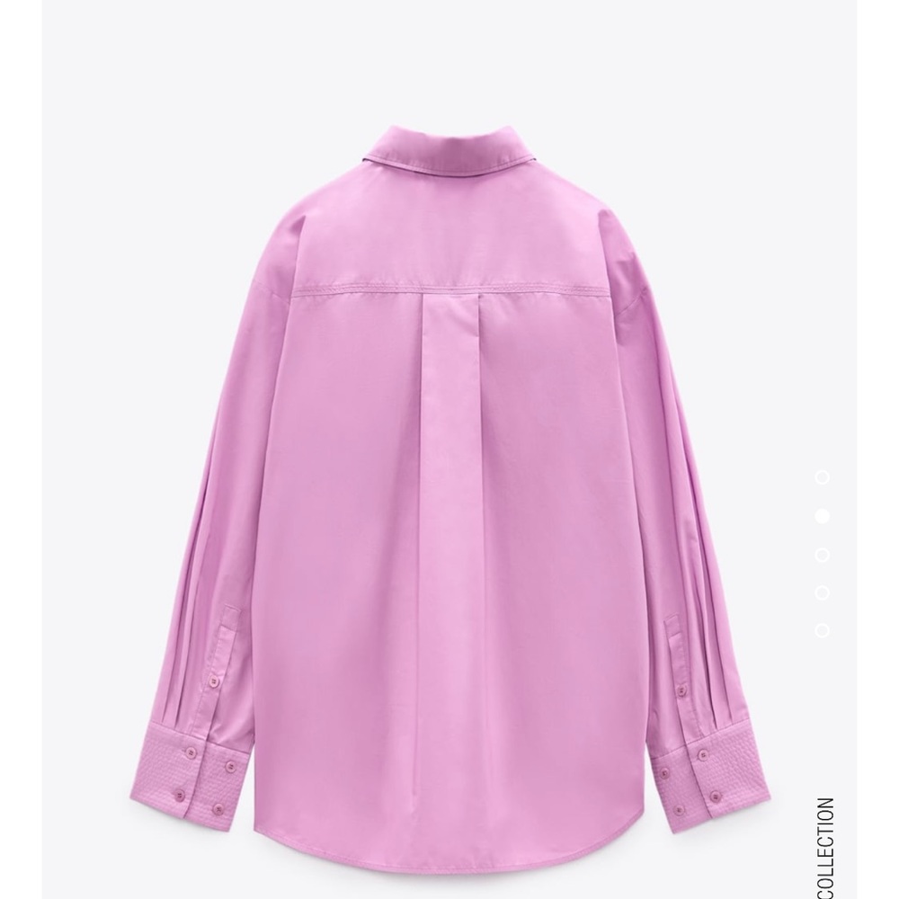 ZARA POPLIN SHIRT WITH TOPSTITCHING - Picture 2 of 4